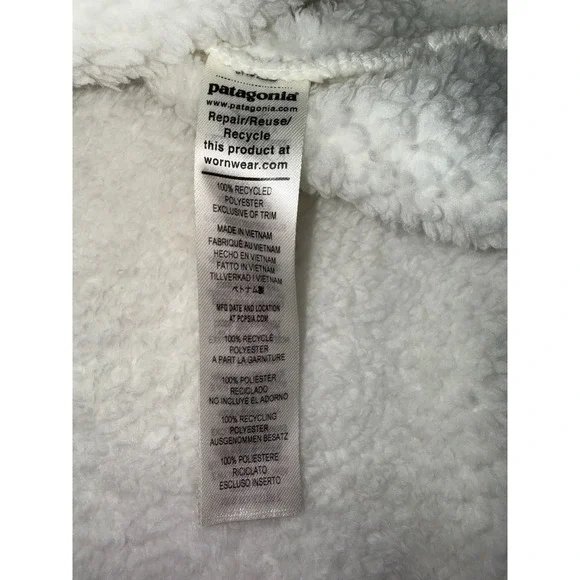 Patagonia Los Gatos 1/4 Zip Fleece Pullover Birch White Womens XL 25236 FA23 EUC - Picture 4 of 8